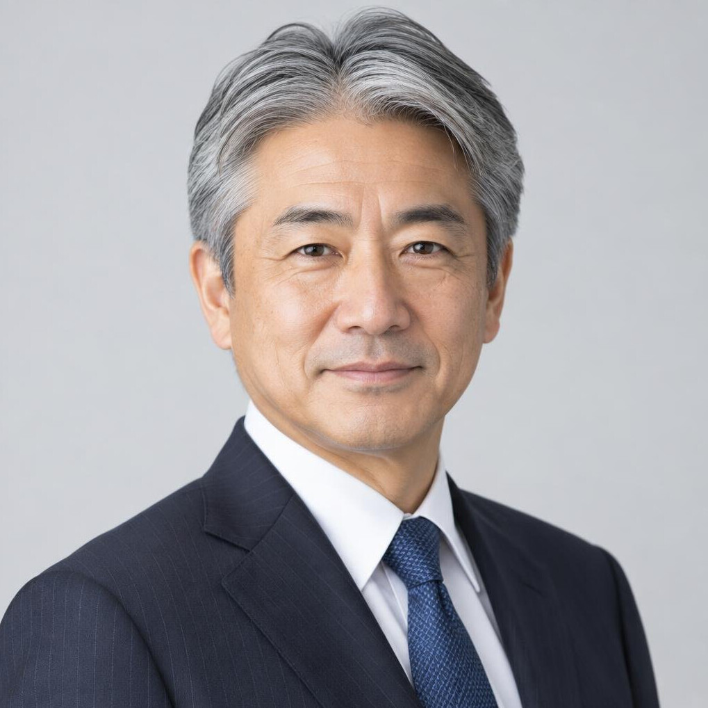 Studio portrait of a Japanese businessman in his 50s