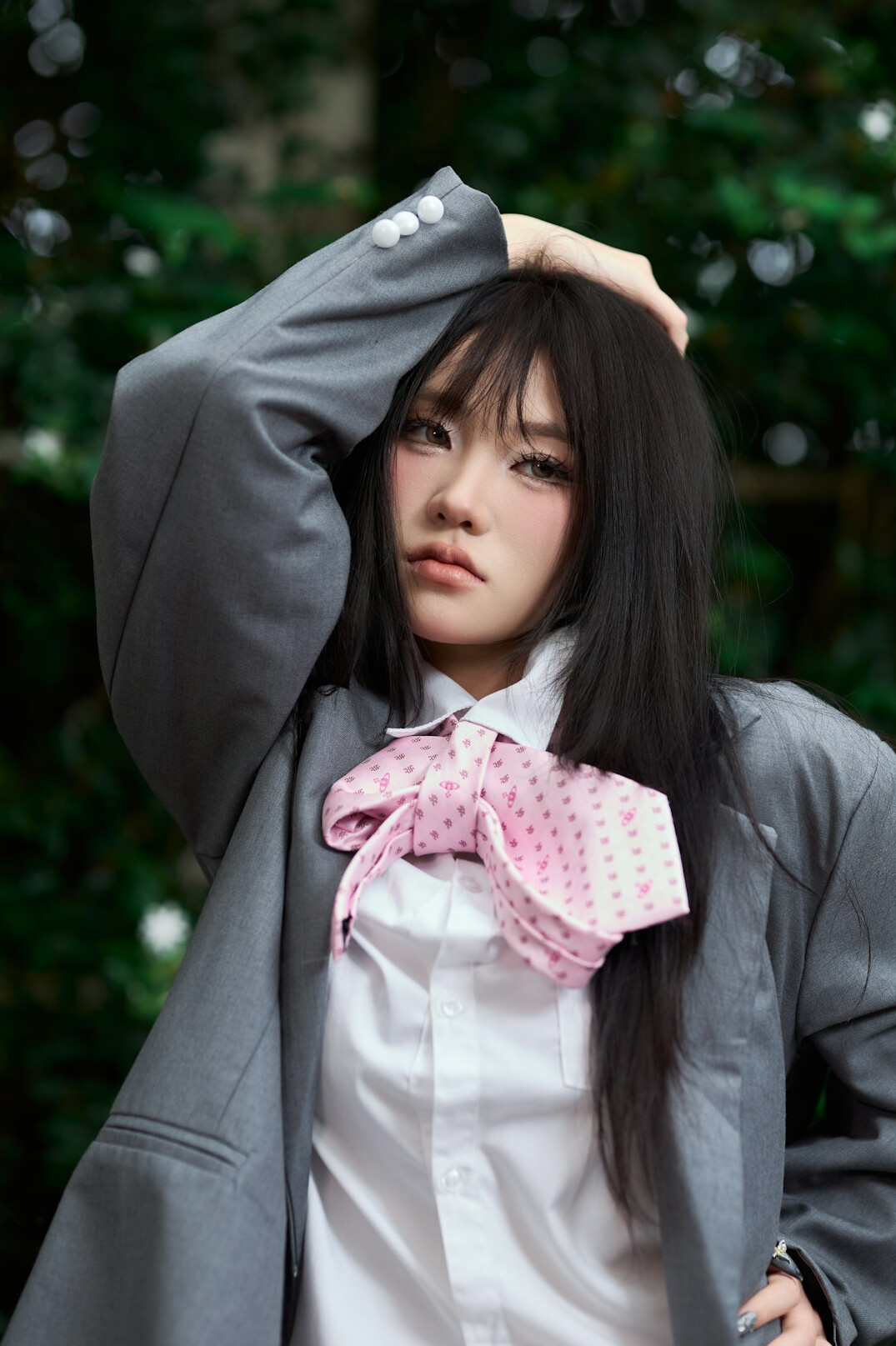 Studio portrait of a Japanese businesswoman in her 20s