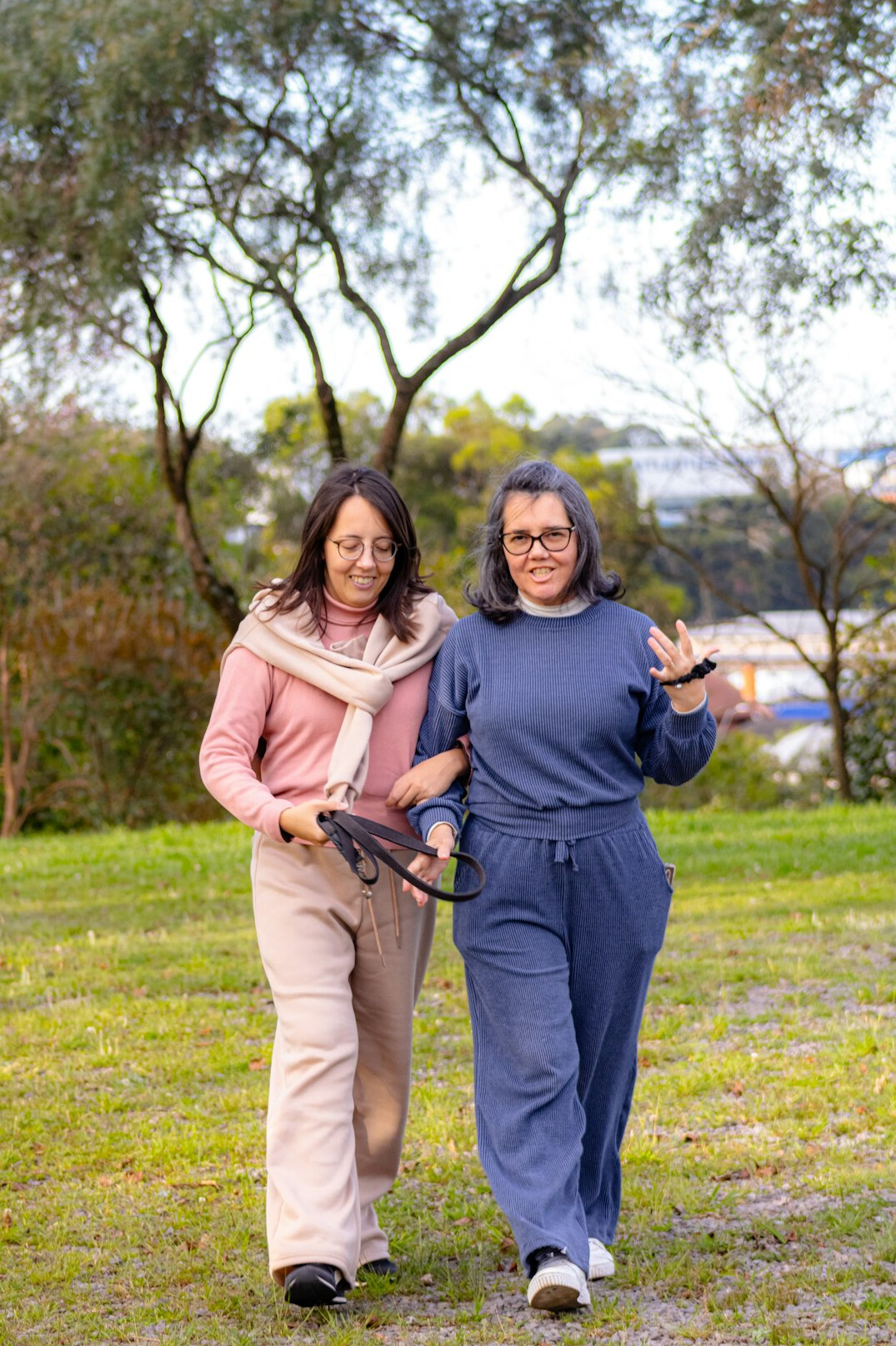 senior couple exercising