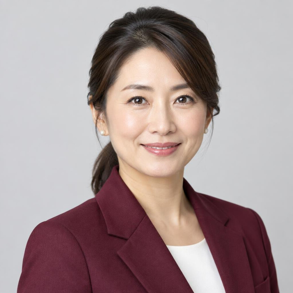 Studio portrait of a Japanese businesswoman in her 40s