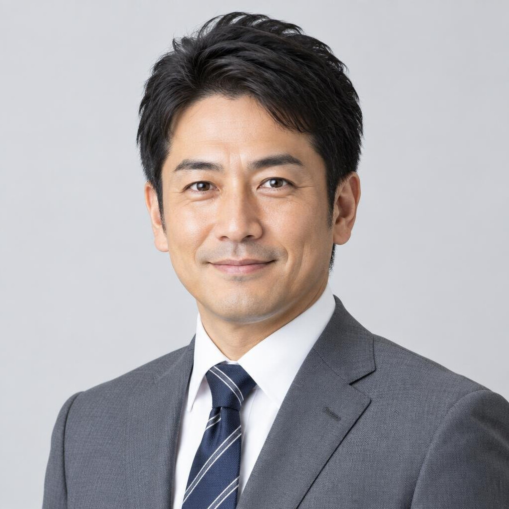 Studio portrait of a Japanese businessman in his 40s