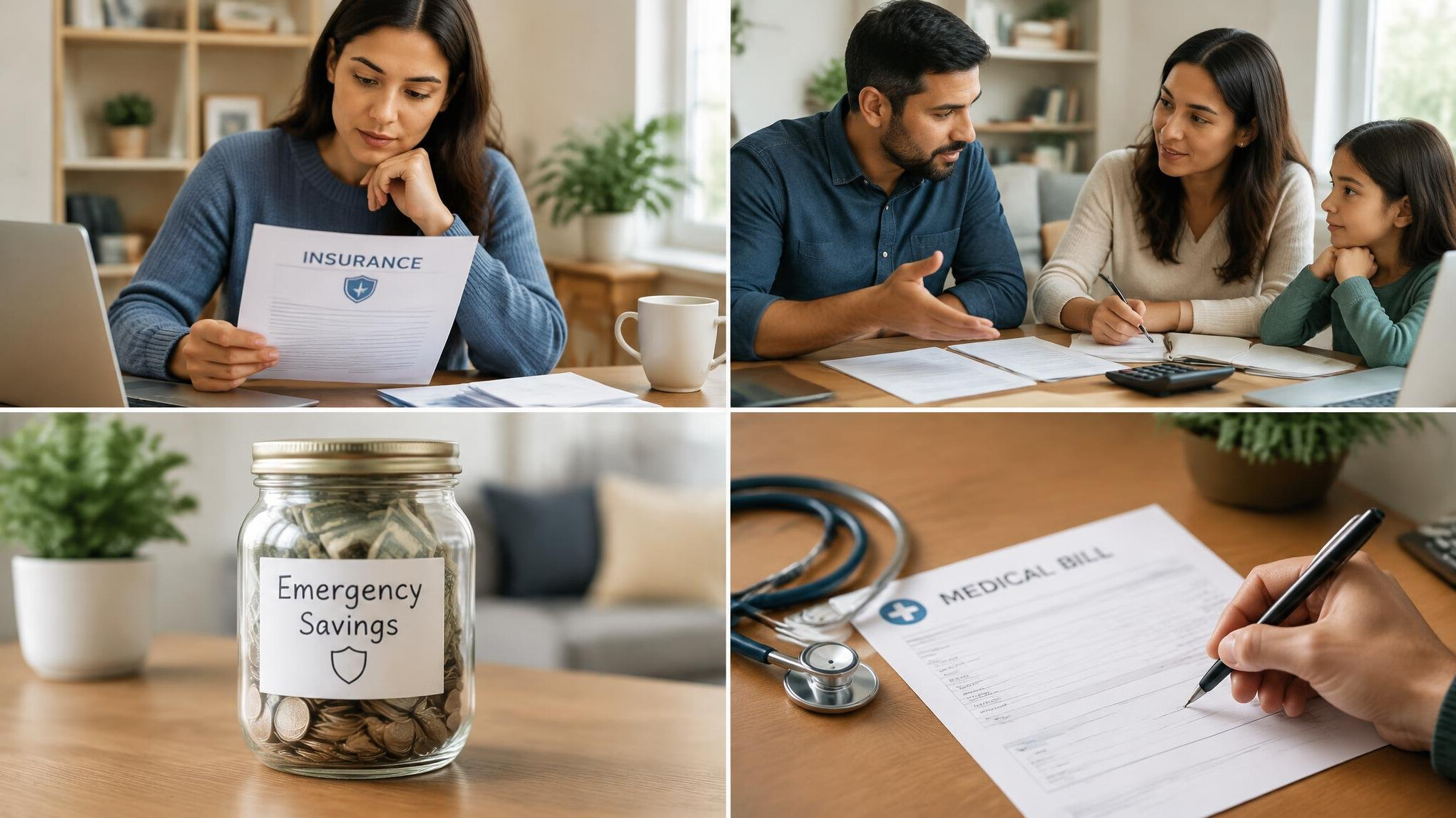 person reviewing insurance documents